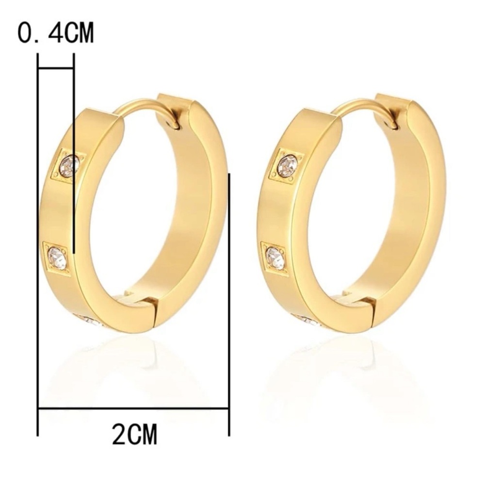 1 Pair Women Stainless Steel Hoop Earring - Picture 6 of 9